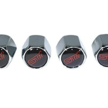 Chrome Valve Stem Tire Caps, Style: Subaru STI WRX