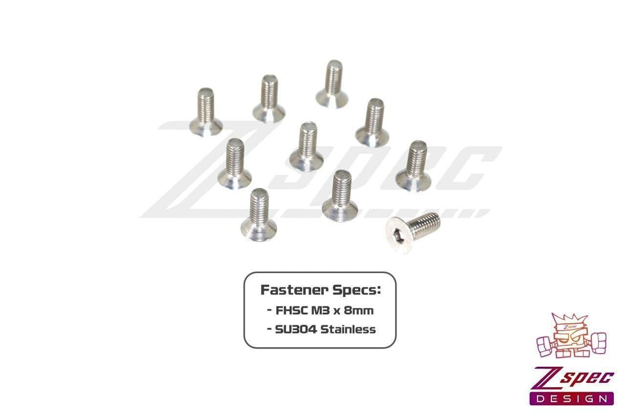 ZSPEC M3-0.5x8mm Fasteners, FHSC, Stainless SUS304, 10-Pack