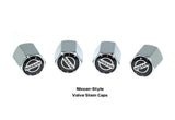 Chrome Valve Stem Tire Caps, Style: Nissan
