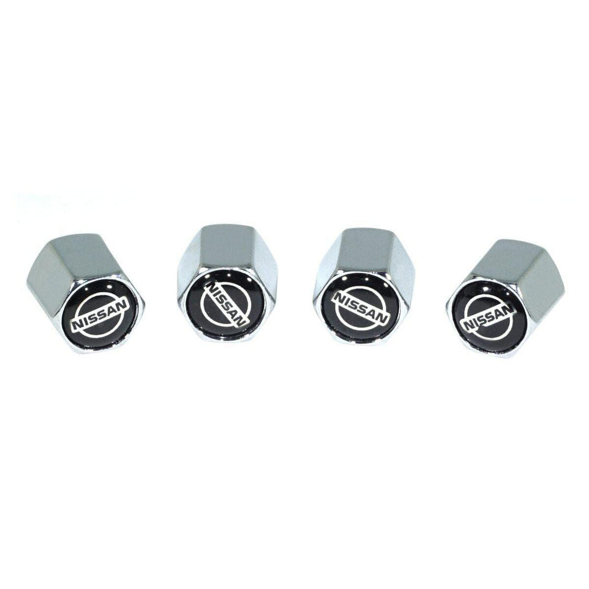 Chrome Valve Stem Tire Caps, Style: Nissan