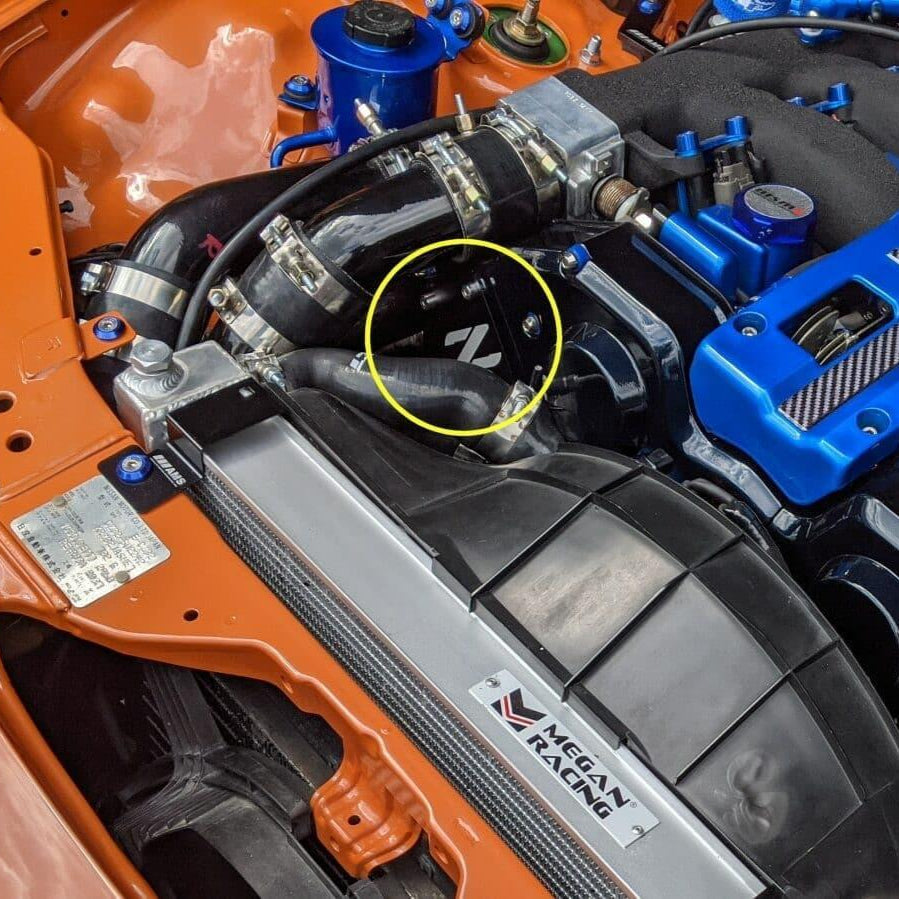 ZSPEC Orange-Gold PTU Holes Cover Plate for Z32 300zx, Billet, w/ Hardware