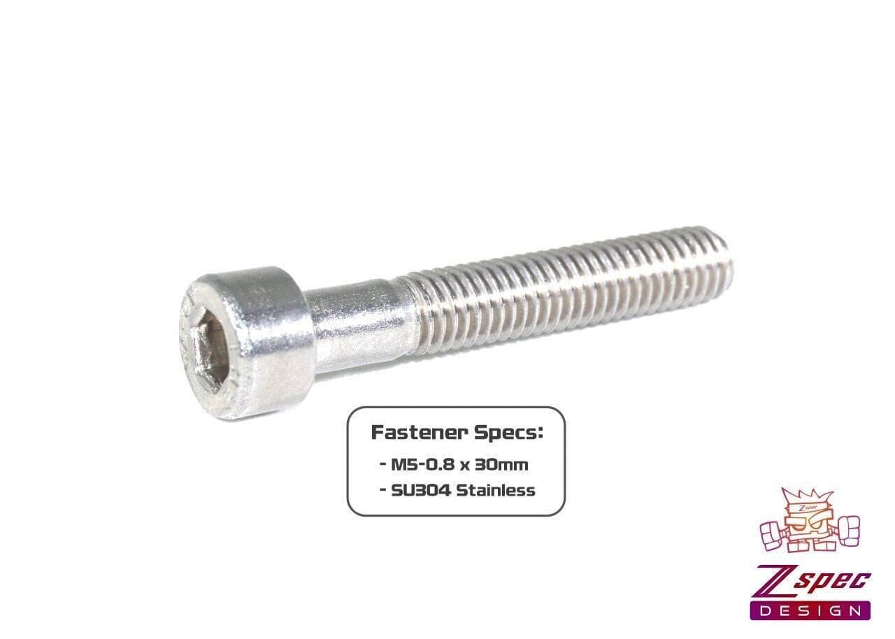 ZSPEC M5-0.8x30mm Fasteners, Socket-Cap SHSC, SUS304 Stainless, 10-Pack