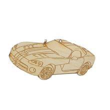 ZSPEC Laser-Engraved Ornament, Style: Dodge Viper, Birch, ~5-inch Wide
