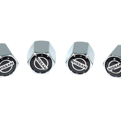 Chrome Valve Stem Tire Caps, Style: Nissan