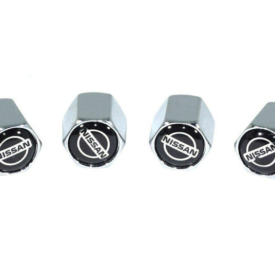 Chrome Valve Stem Tire Caps, Style: Nissan
