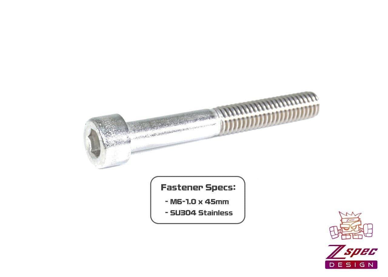 ZSPEC M6-1.0x45mm Socket-Cap SHSC Fasteners, SUS304 Stainless, 10-Pack