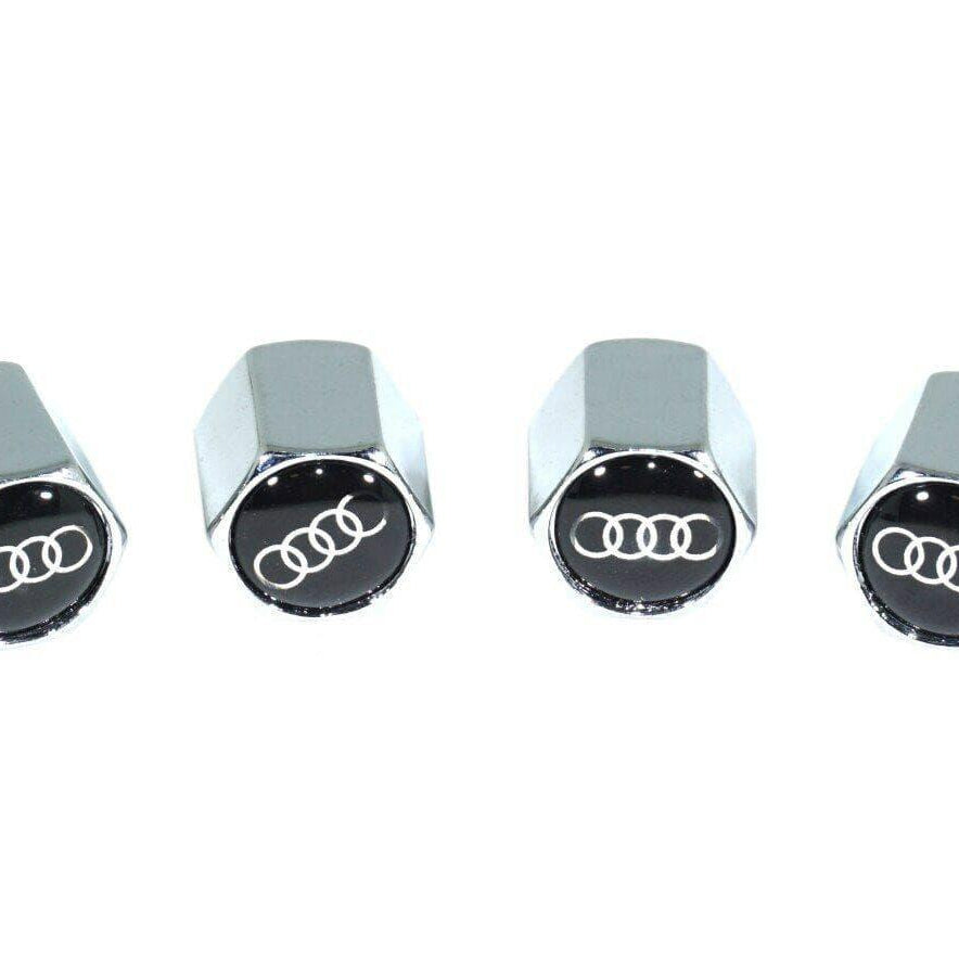 Chrome Valve Stem Tire Caps, Style: AUDI