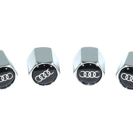 Chrome Valve Stem Tire Caps, Style: AUDI