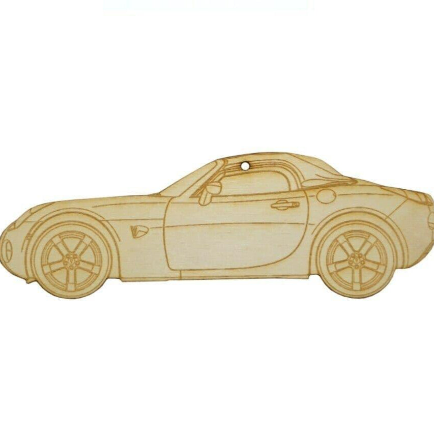 ZSPEC Laser-Engraved Birch Ornament, Style: Pontiac Solstice/Saturn Sky ~5-inch Wide