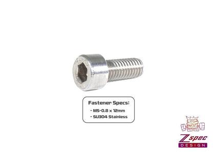 ZSPEC M5-0.8x12mm Socket-Cap SHSC Fasteners, Stainless, 10-Pack