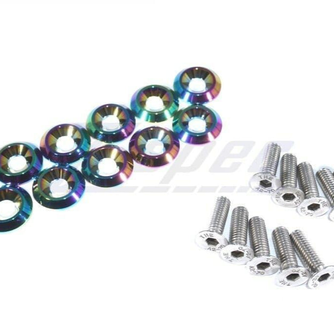 ZSPEC Metric Fender Fastener Kit, M6-1.0x20mm Fasteners, 10-Pack, Stainless & Billet