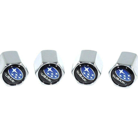 Chrome Valve Stem Tire Caps, Style: SUBARU