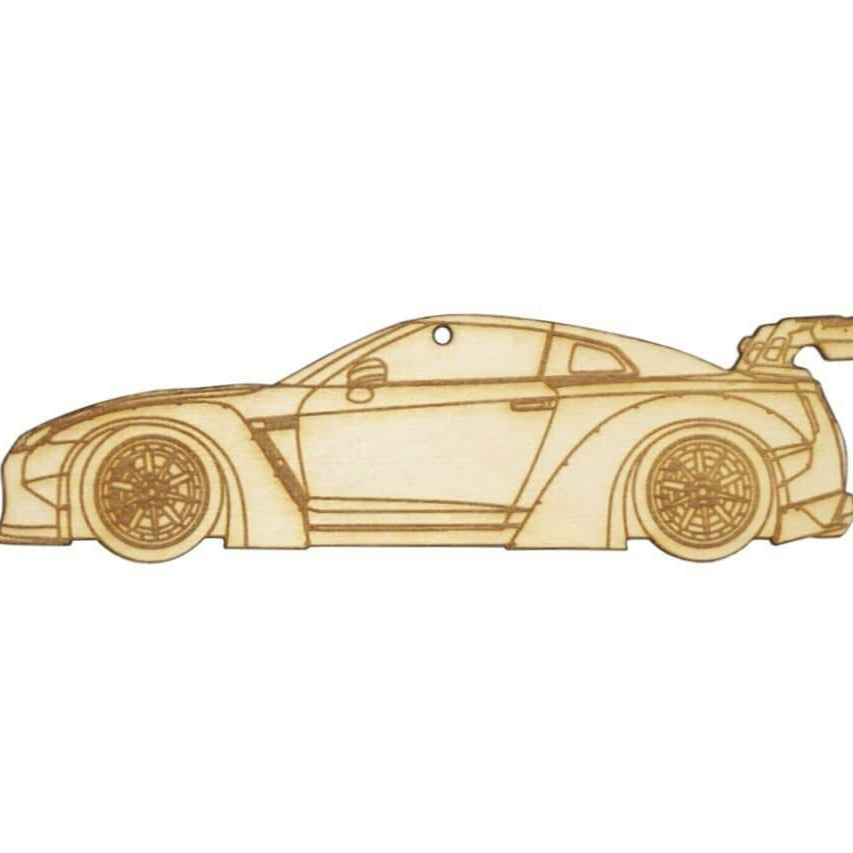 ZSPEC Laser-Engraved Wood Ornament, Style: Nissan R35 GTR Lib. Walk, Birch