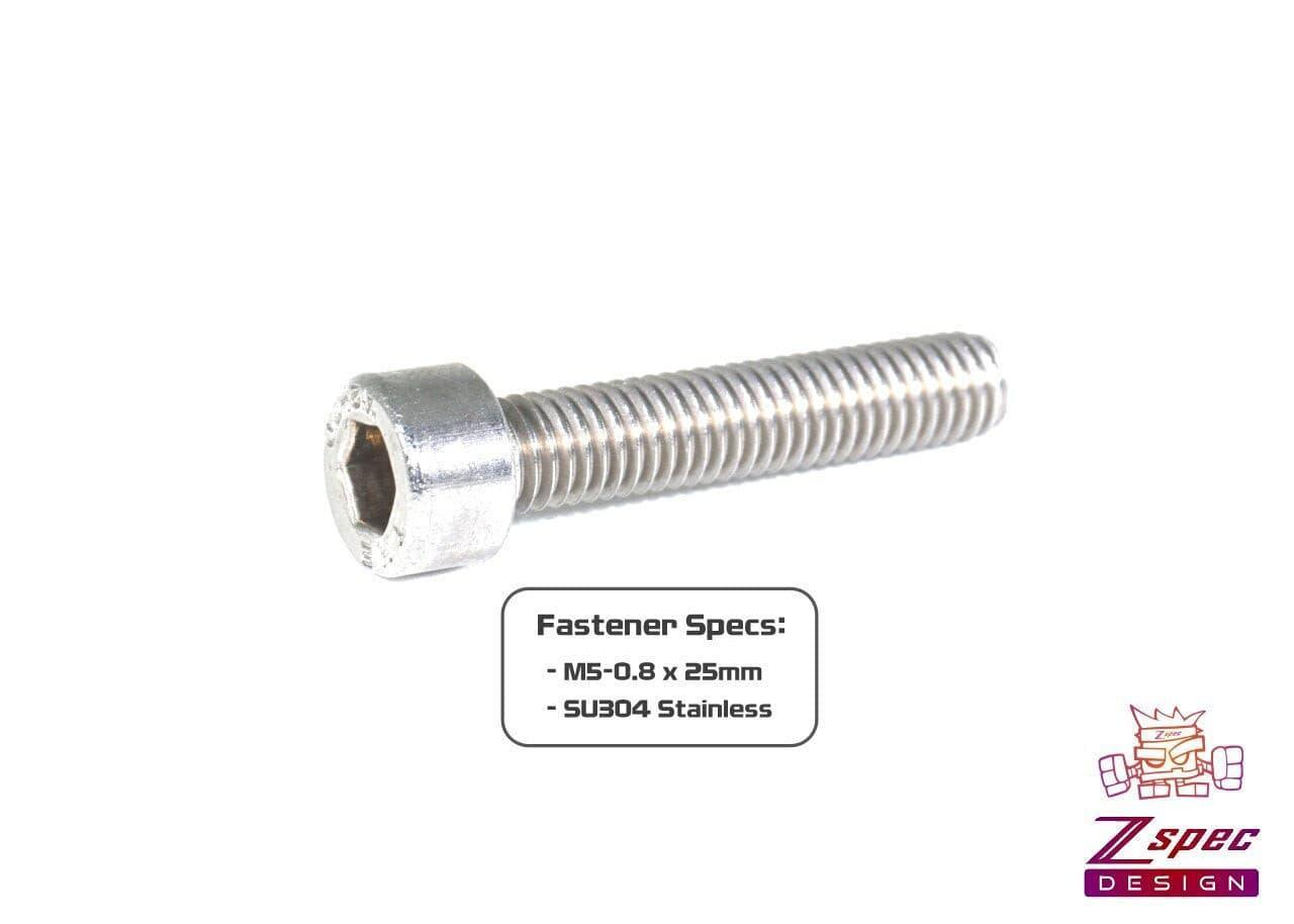 ZSPEC M5-0.8x25mm Fasteners, Socket-Cap SHSC, Stainless, 10-Pack