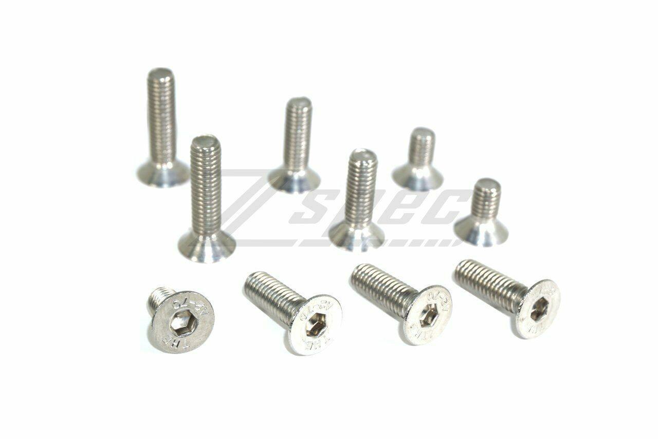 ZSPEC M8-1.25x25mm Flat-Head FHSC Fasteners, Stainless, 10-Pack