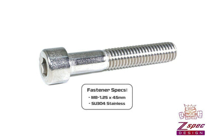ZSPEC M8-1.25x45mm Socket-Cap SHSC Fasteners, Stainless, 10-Pack