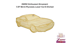 ZSPEC Laser-Engraved Birch Ornament, Style: Ford Mustang SN95, ~5-inch Wide