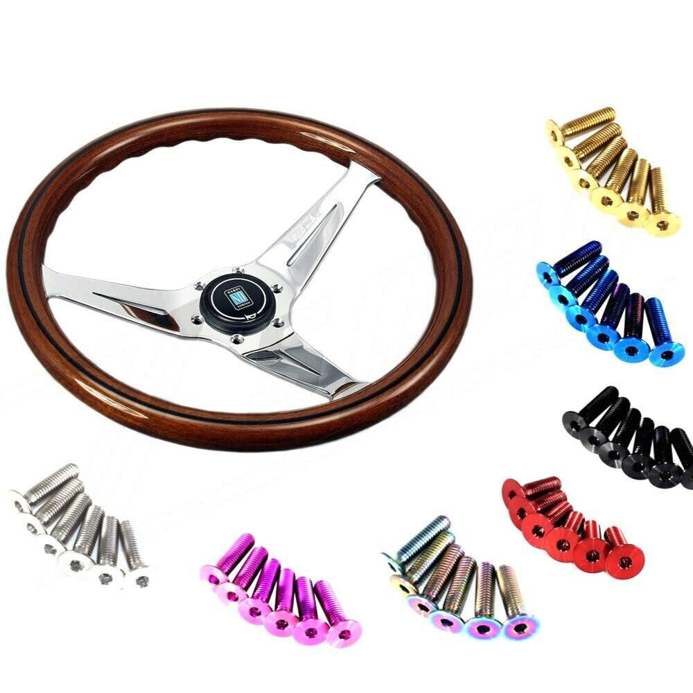 ZSPEC FHSC M5x16mm Steering Wheel Bolts, Titanium Grade-5, Six Bolts