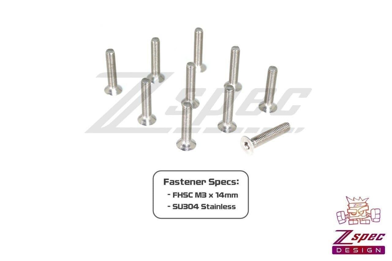 ZSPEC M3-0.5x14mm Fasteners, FHSC, Stainless SUS304, 10-Pack