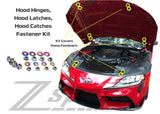 ZSPEC Hood Hinges/Latches/Catches Fasteners for '20+ Toyota Supra MKV GR A90, Titanium