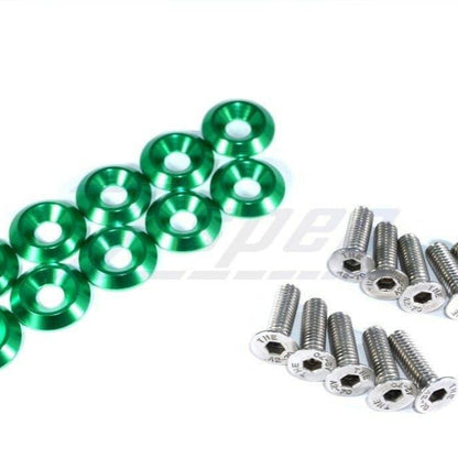 ZSPEC Metric Fender Fastener Kit, M6-1.0x20mm Fasteners, 10-Pack, Stainless & Billet