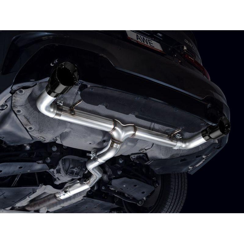 AWE Tuning Track Edition Axle Back Exhaust | 3" Diameter | 4.5" Dual Diamond Black BMW 430i 2021-2024|BMW 330i 2019-2024|BMW 330i xDrive 2019-2024|BMW 430i xDrive 2021-2024