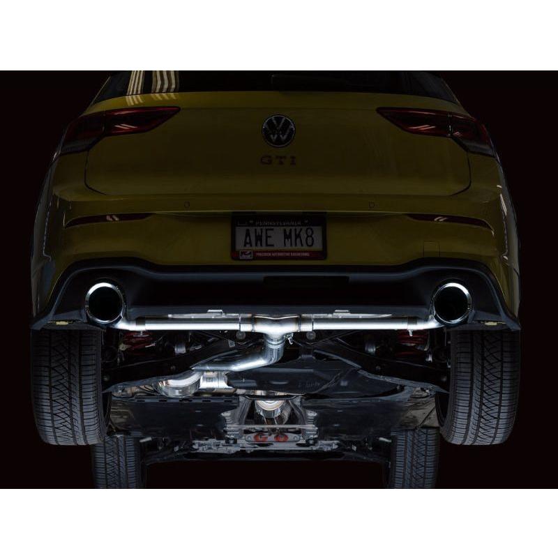 AWE 2022 VW GTI MK8 Touring Edition Exhaust - Chrome Silver Tips