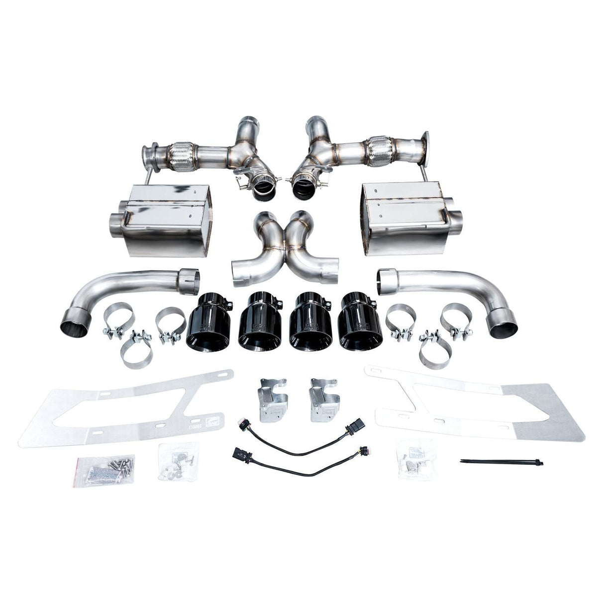AWE 2023+ C8 Corvette Z06 SwitchPath Cat-Back Exhaust - Diamond Black Tips