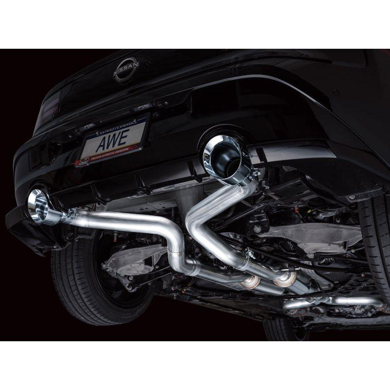 AWE 2023 Nissan Z RZ34 RWD Track Edition Catback Exhaust System w/ Chrome Silver Tips