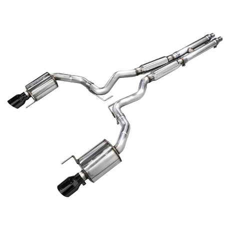 AWE 2024 Ford Mustang GT Fastback S650 RWD Touring Catback Exhaust w/ Dual Diamond Black Tips