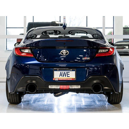 AWE Subaru BRZ / Toyota GR86 / Toyota 86 Track Edition Cat-Back Exhaust- Diamond Black Tips