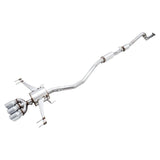 AWE Tuning 2017+ Honda Civic Type R Touring Edition Exhaust w/Front & Mid Pipes - Chrome Silver Tips