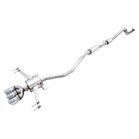 AWE Tuning 2017+ Honda Civic Type R Touring Edition Exhaust w/Front & Mid Pipes - Chrome Silver Tips