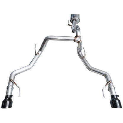 AWE Tuning 2021+ Ford F-150 Tremor (w/ Bumper Cutouts) 0FG Non-Resonated Catback -Diamond Black Tips