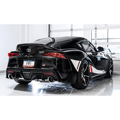 AWE Tuning Resonated Track Edition Exhaust | 3" Diameter | 5" Dual Tips Toyota GR Supra 2023-2025