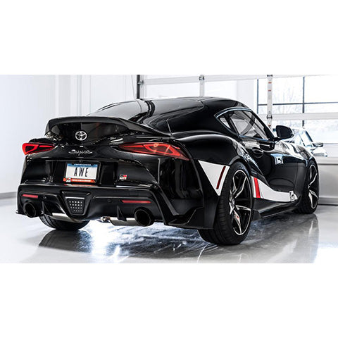 AWE Tuning Resonated Track Edition Exhaust | 3" Diameter | 5" Dual Tips Toyota GR Supra 2023-2025
