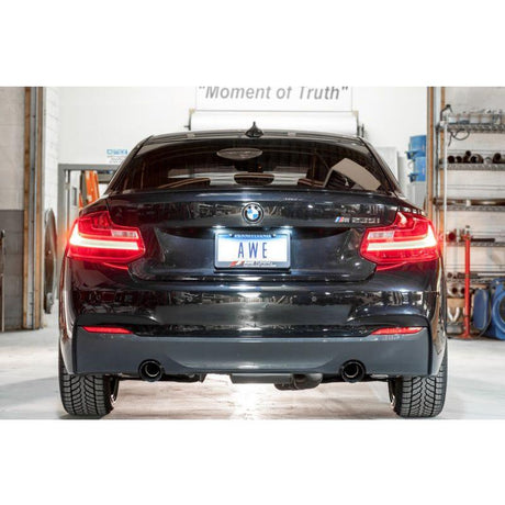 AWE Tuning Touring Edition Axle-back Exhaust | 3" Diameter | 4" Dual Diamond Black Tips BMW M235i 2014-2016|BMW M240i 2017-2021