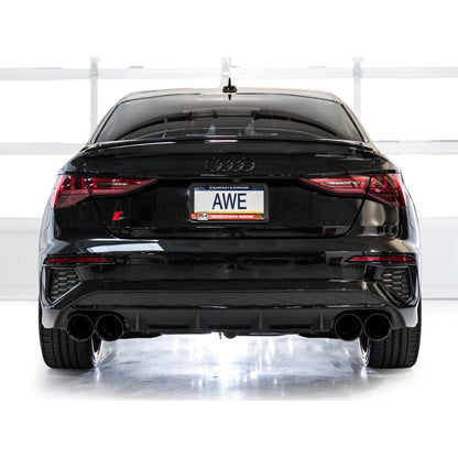 AWE 22-24 Audi 8Y S3 Track Edition Exhaust - Diamond Black Tips