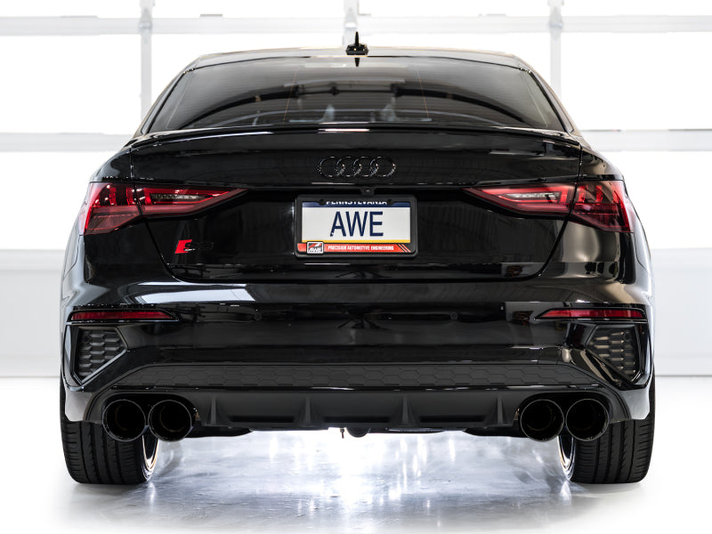 AWE Tuning AWE 22-24 Audi 8Y S3 Touring Edition Exhaust - Diamond Black Tips 3015-43897