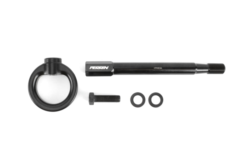 PERRIN [08-14 WRX/STI] Tow Hook Kit Front Flat - Black | PSP-BDY-231BK