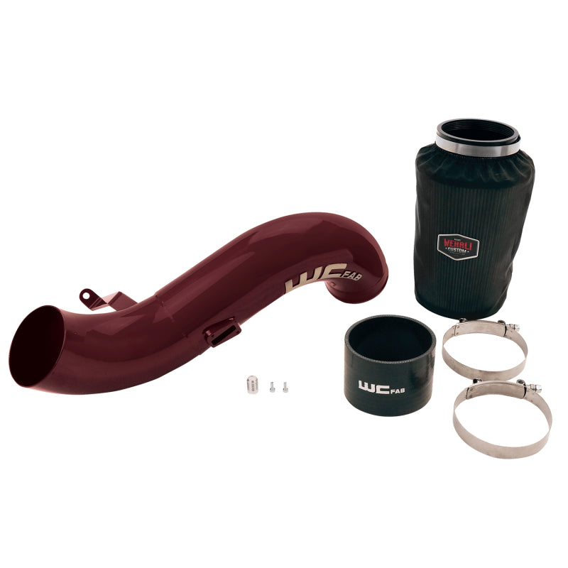 Wehrli 07.5-10 Chevrolet 6.6L LMM Duramax 4in Intake Kit - WCFab Red