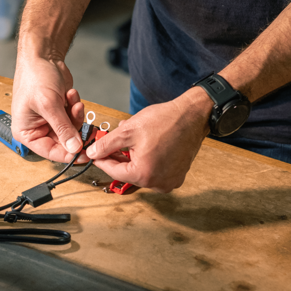 Alligator Clip and Ring Terminal Combo with Quick Disconnect