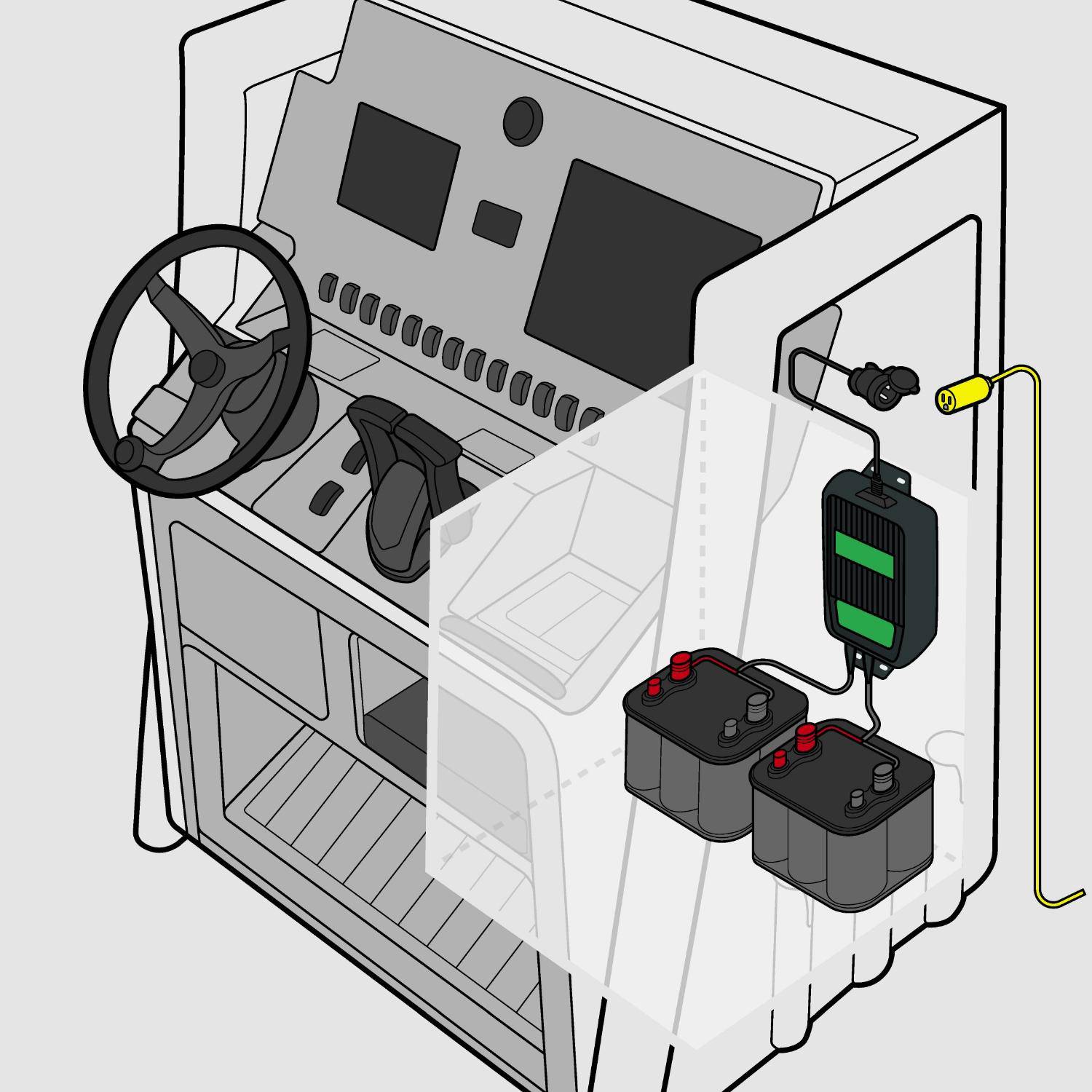 2-Bank Selectable 12V or 6V, 6 AMP Battery Charger