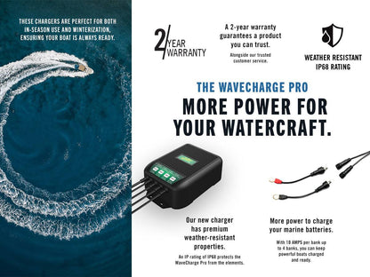 WaveCharge Pro 2-Bank 12V, 20 AMP Battery Charger