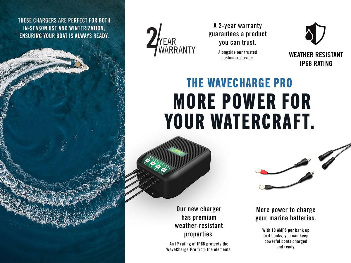 WaveCharge Pro 3-Bank 12V, 30 AMP Battery Charger