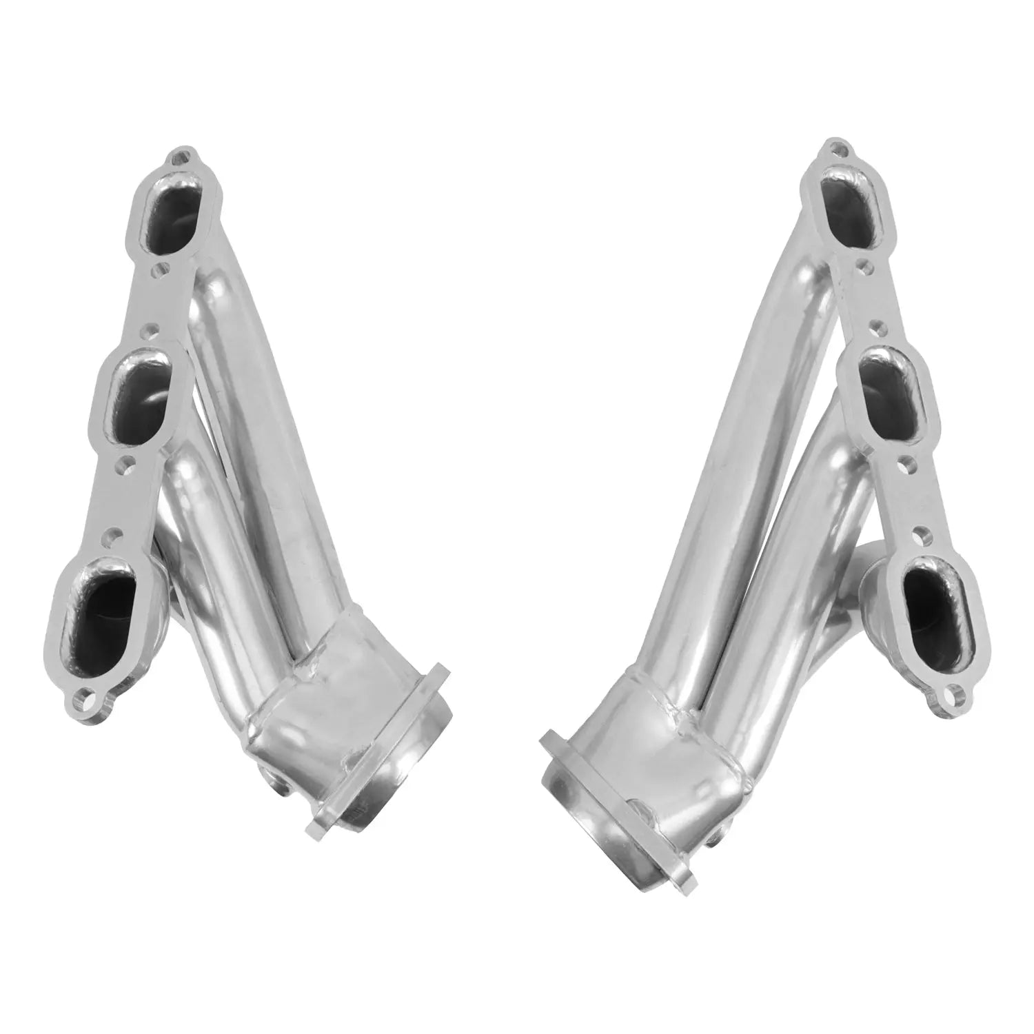 Dodge Challenger Charger 300 V6 3.5 1-5/8 Shorty Headers - Polished Silver Ceramic 06-10
