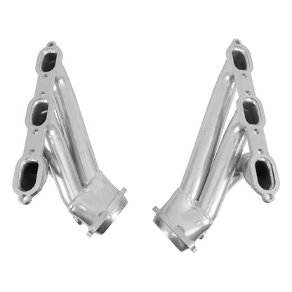 Dodge Challenger Charger 300 V6 3.5 1-5/8 Shorty Headers - Polished Silver Ceramic 06-10