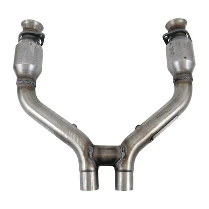 Ford Mustang V6 High Flow Catted Short Mid H-Pipe For Long Tubes 15-17