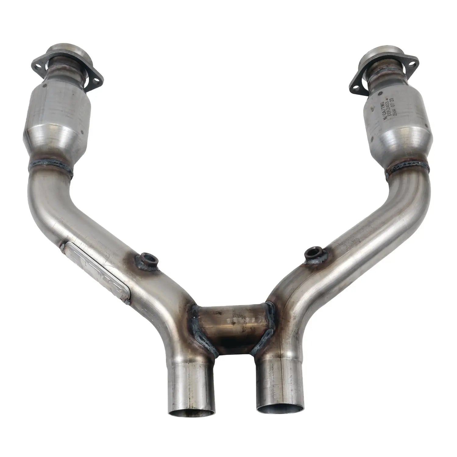 Ford Mustang V6 High Flow Catted Short Mid H-Pipe For Long Tubes 15-17