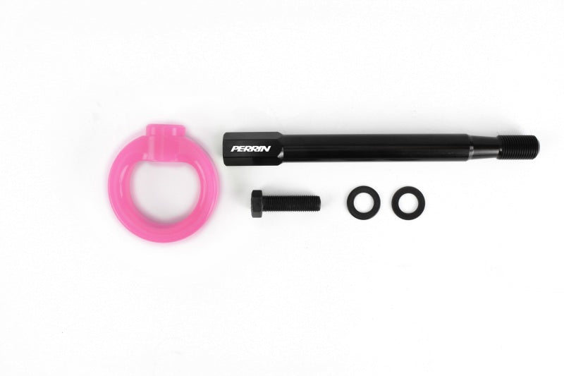 Perrin [08-14 WRX/STI] Tow Hook Kit Front - Hyper Pink | PSP-BDY-231HP